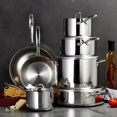 Tramontina Gourmet Tri-Ply 12-pc. Stainless Steel Cookware Set