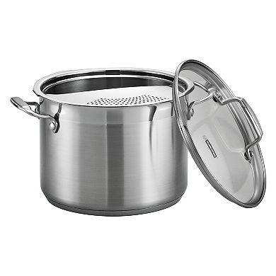 Tramontina Gourmet Tri-Ply Base 6-qt. Stainless Steel Pasta Cooker