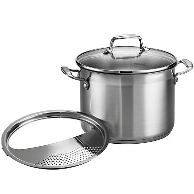 Tramontina Gourmet Tri-Ply Base 6-qt. Stainless Steel Pasta Cooker