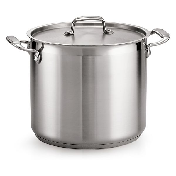 Gourmet Edge 12-quart 18/10 Stainless Steel Stock Pot with Cover - 20164629