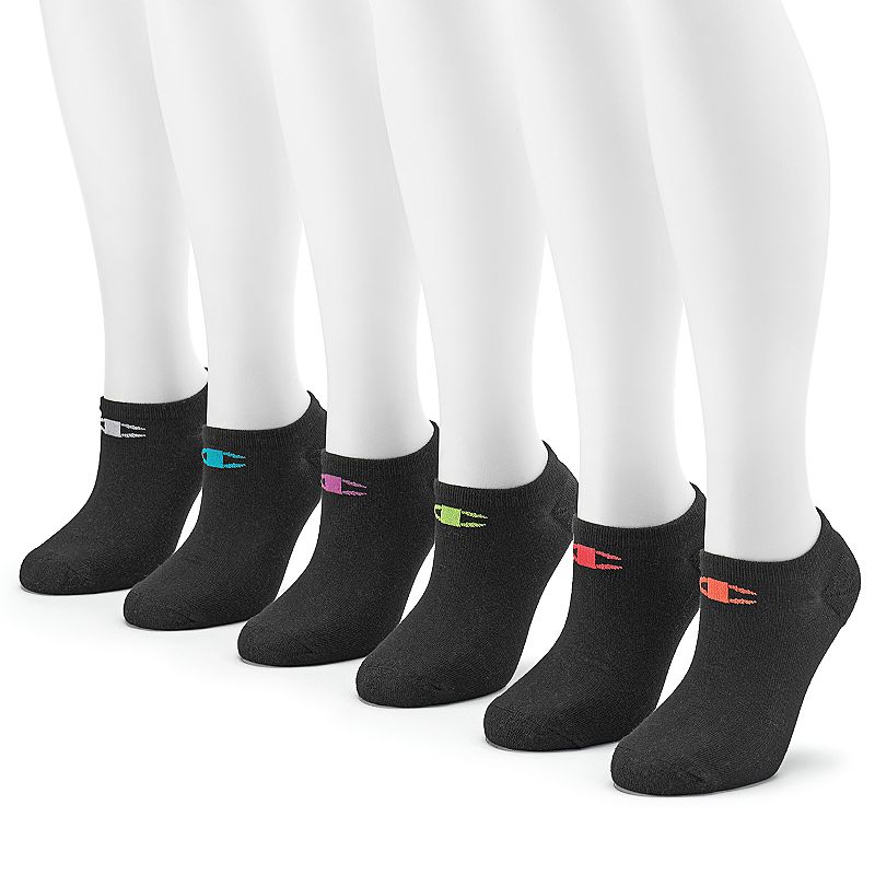 Champion Womens 6-pk. Cushioned Performance Low-Cut Socks, Size: 9-11, Mul