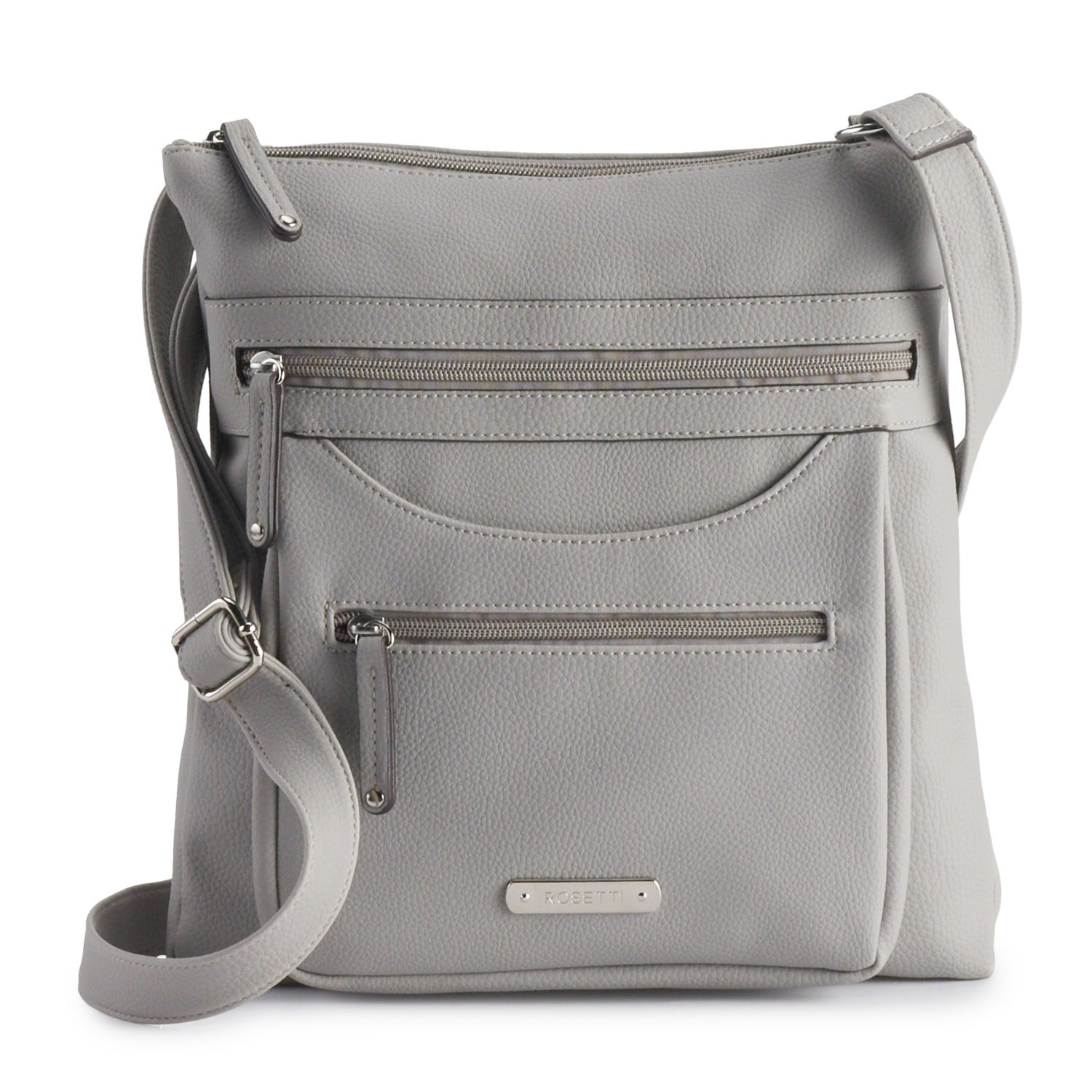 gray crossbody bag