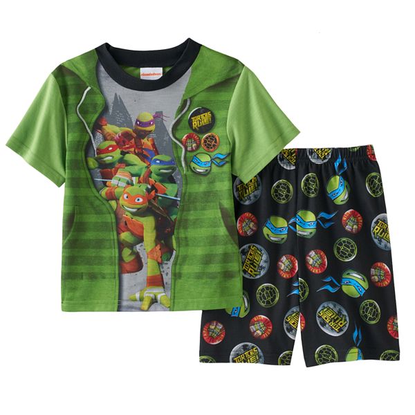 TMNT Teenage Mutant Tank/Shorts 2 piece Pajama Set Boys size 4,6,8,10 NWT shirt 