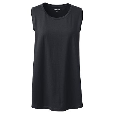 売れ筋商品|||ランズエンド カットソー トップス レディース Women's Supima Keyhole Tank Ivory Women's Lands' End Supima Cotton Scoopneck Tunic Tank Top