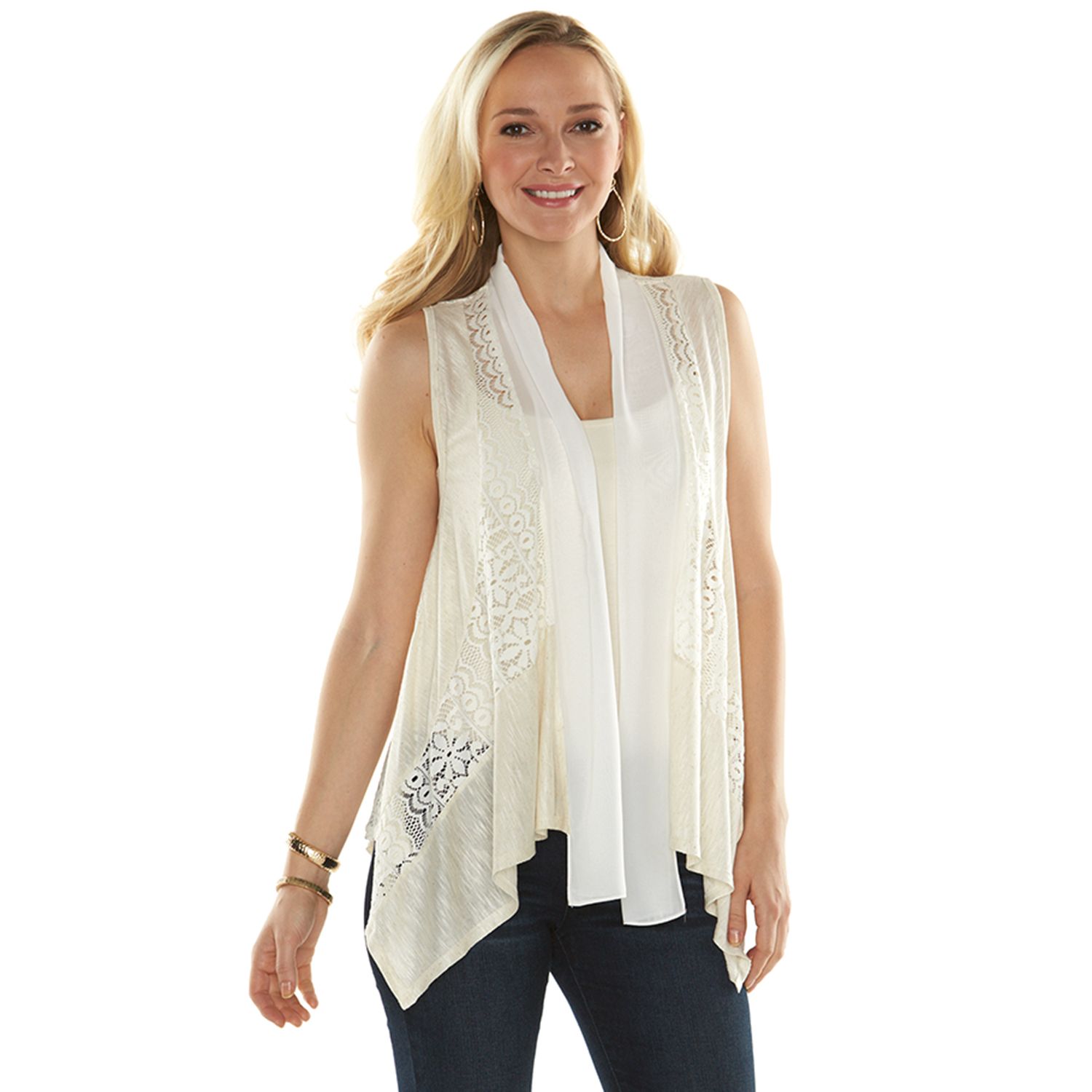 chiffon sleeveless vest