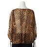 Women's Jennifer Lopez Print Chiffon Top