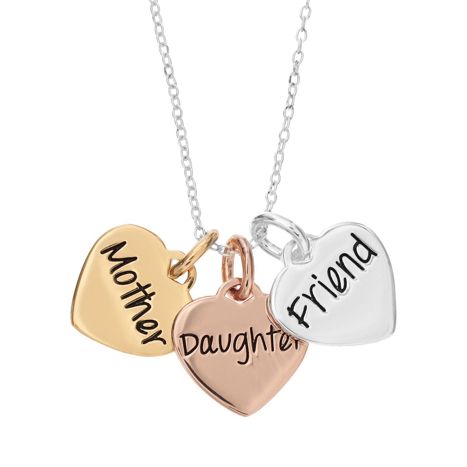 mother and daughter pendant necklace