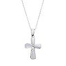 Mother-of-Pearl Sterling Silver Cross Pendant Necklace