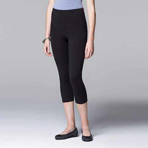 Simply Vera Vera Wang Live-In Mid Rise Capri Legging