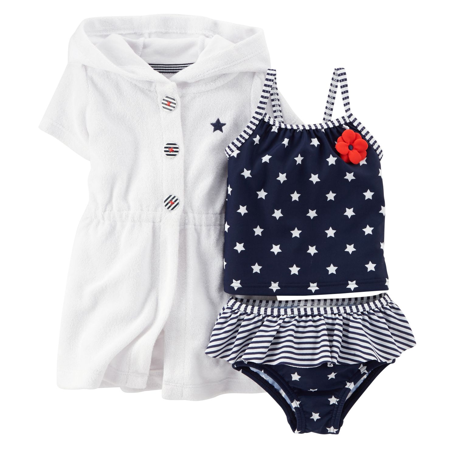 baby girl fourth of july bathing suit