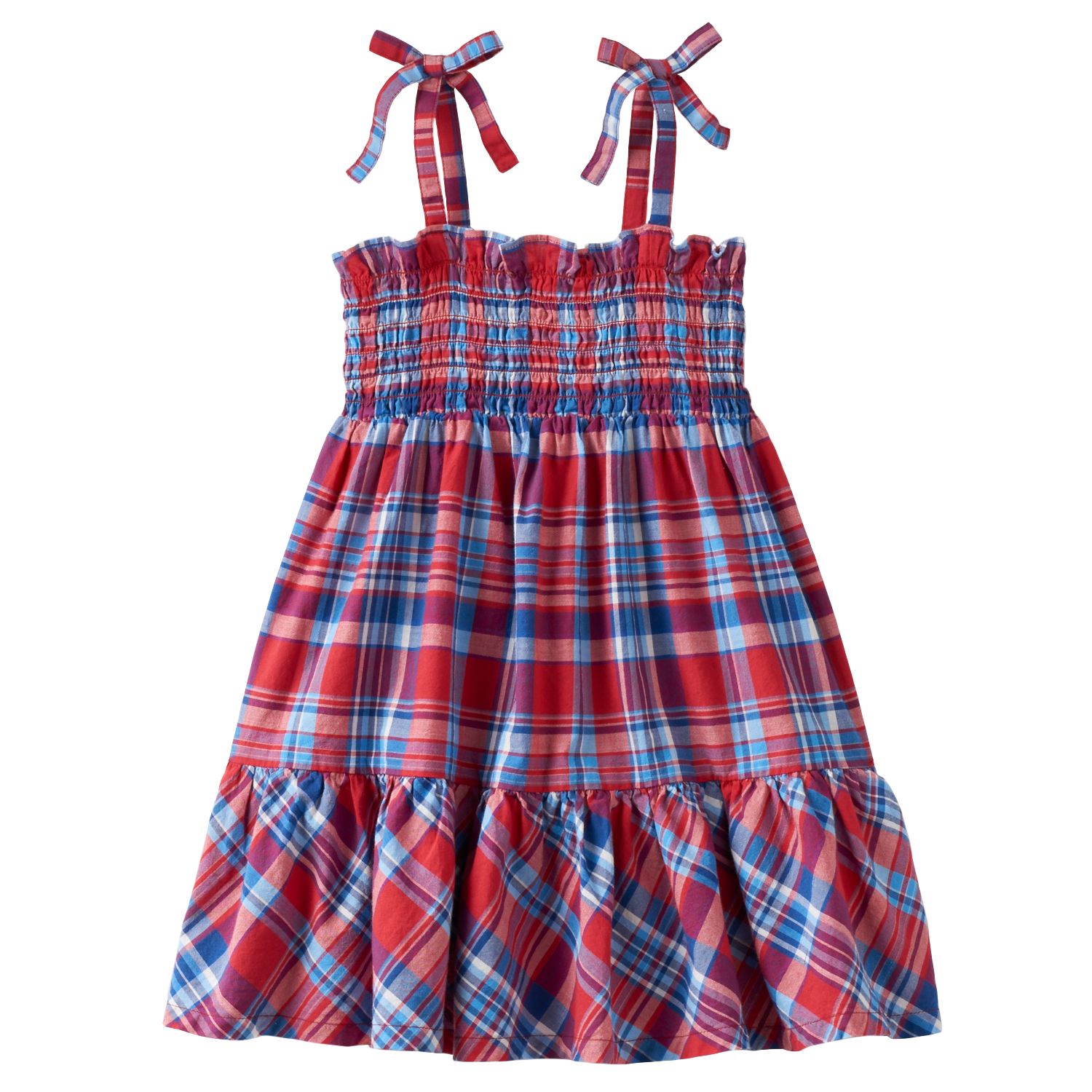 girls blue plaid dress