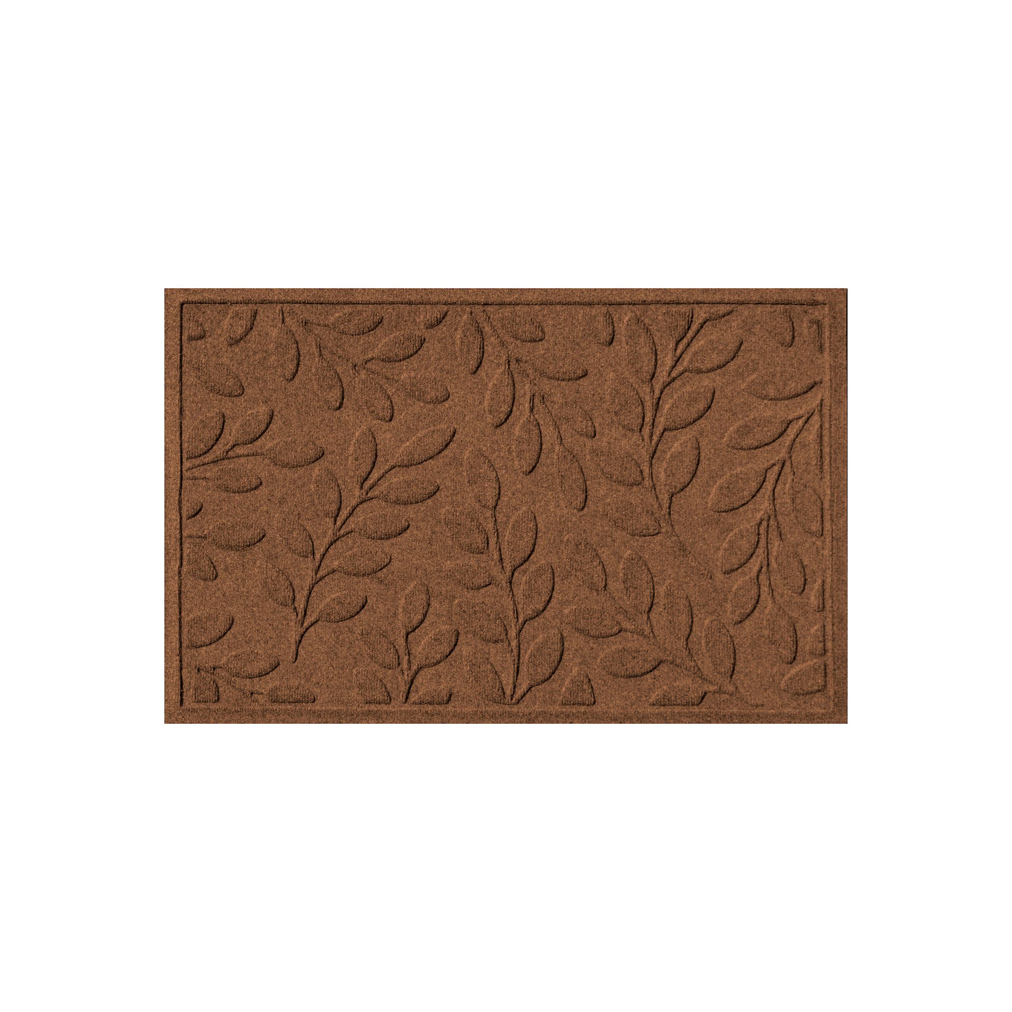Waterhog Brittany Leaf Indoor Outdoor Mat, Dark Brown