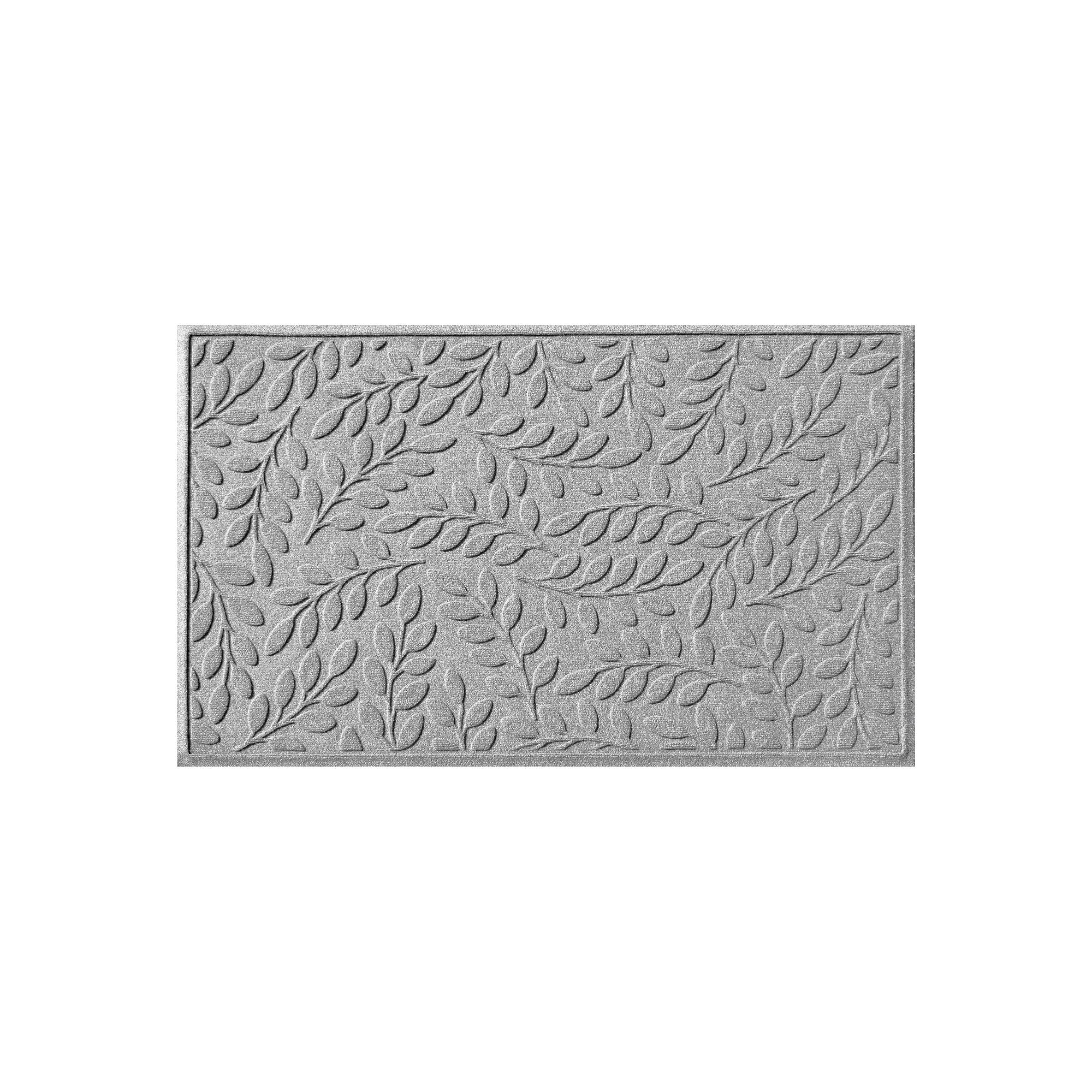 Waterhog Brittany Leaf Indoor Outdoor Mat, Medium Gray