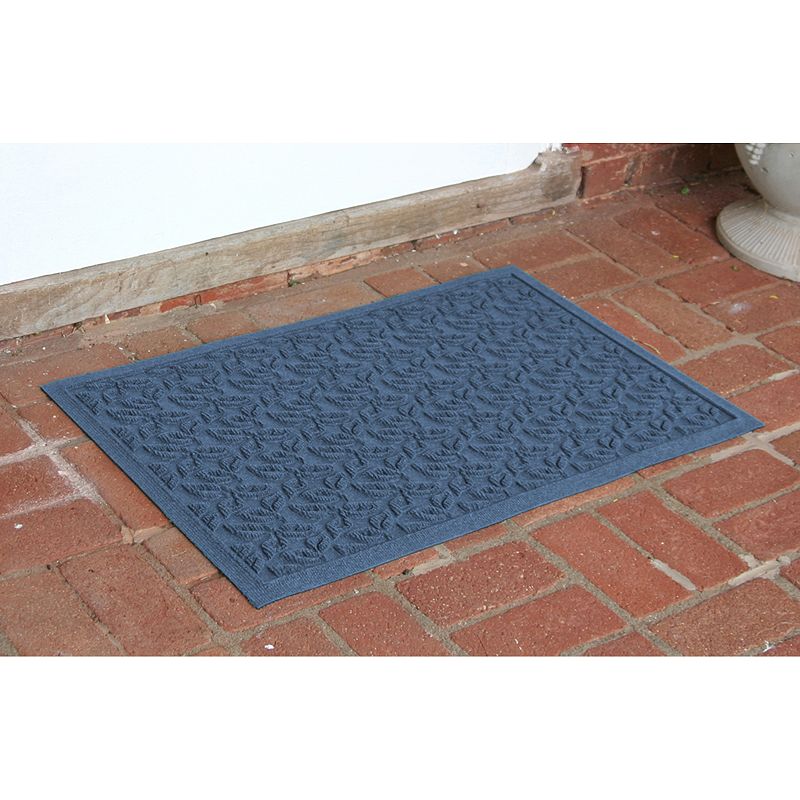 Waterhog Dogwood Leaf Indoor Outdoor Mat, Blue, 4X6 Ft