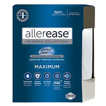 AllerEase Maximum Bedbug & Allergy Protection Mattress Protector