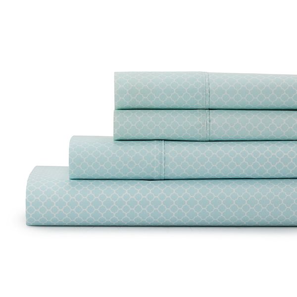 The Big One® Easy Care 275 Thread Count Sheet Set or Pillowcases - Blue Trellis (CKING SET)