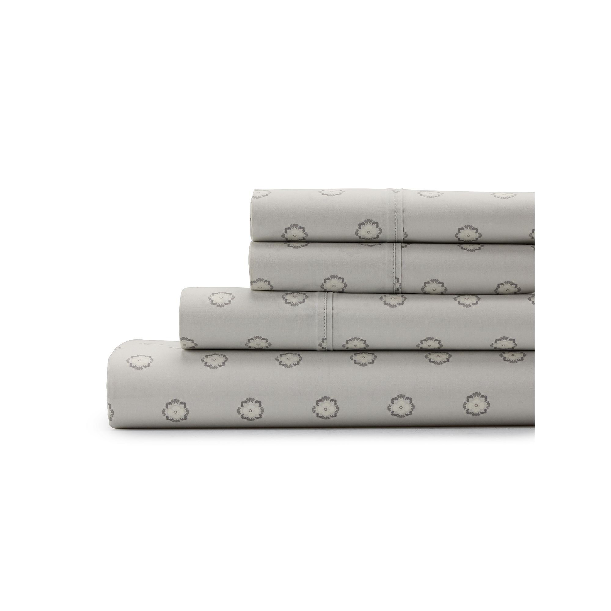 The Big One® Easy Care 275 Thread Count Sheet Set or Pillowcases, Gray Flo