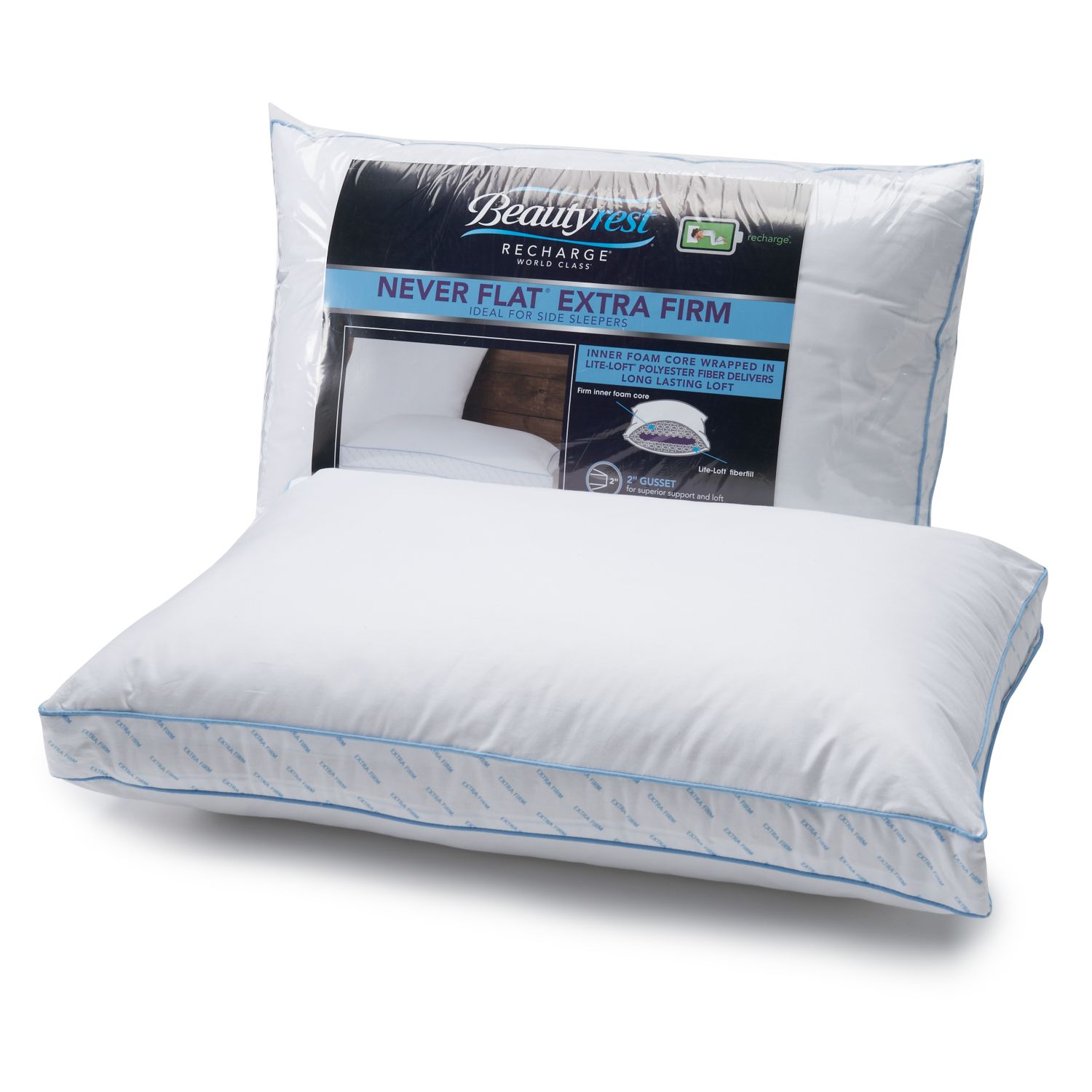 beautyrest extra firm latex foam pillow