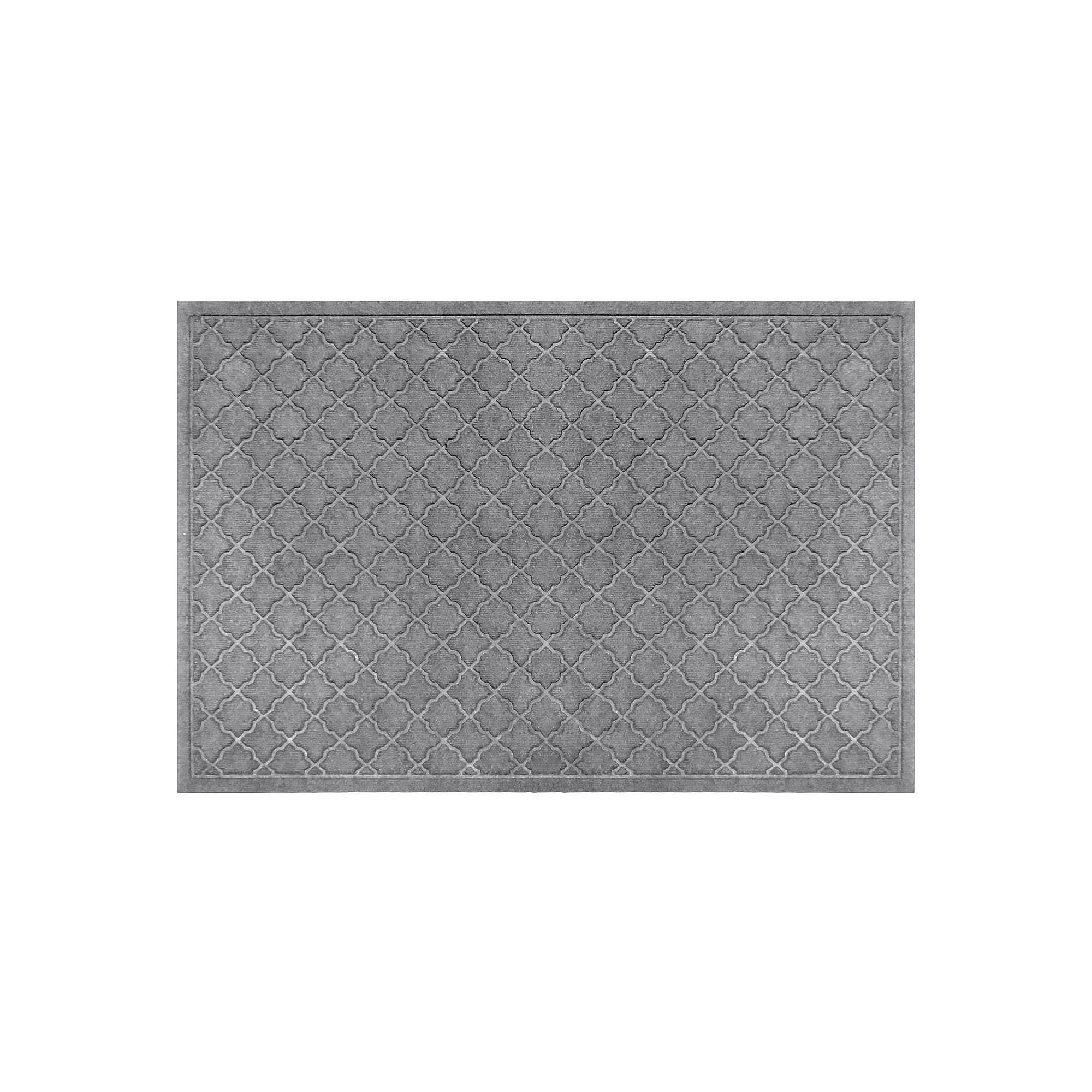 Waterhog Cordova Lattice Indoor Outdoor Mat, Medium Gray