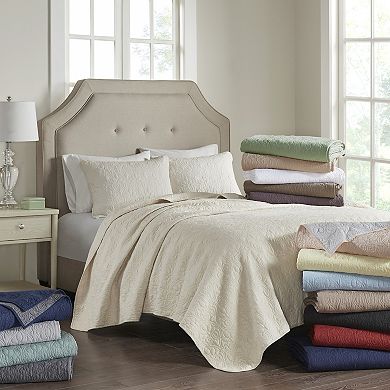 Madison Park Mansfield Reversible Antimicrobial Quilt Set