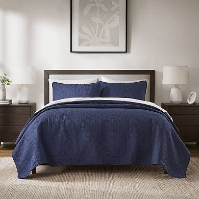 Madison Park Mansfield Reversible Antimicrobial Quilt Set