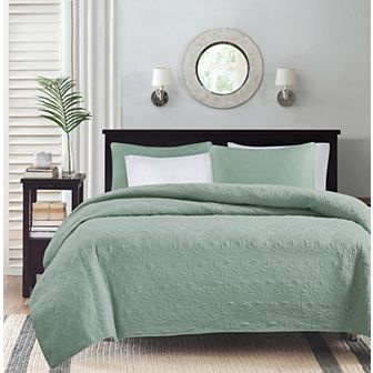 Madison Park Mansfield Reversible Antimicrobial Quilt Set
