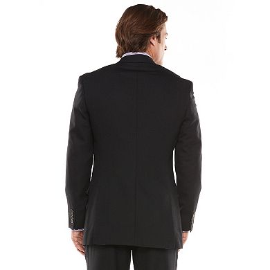 Men's Chaps Black Label Classic-Fit Black Wool-Blend Stretch Suit Jacket