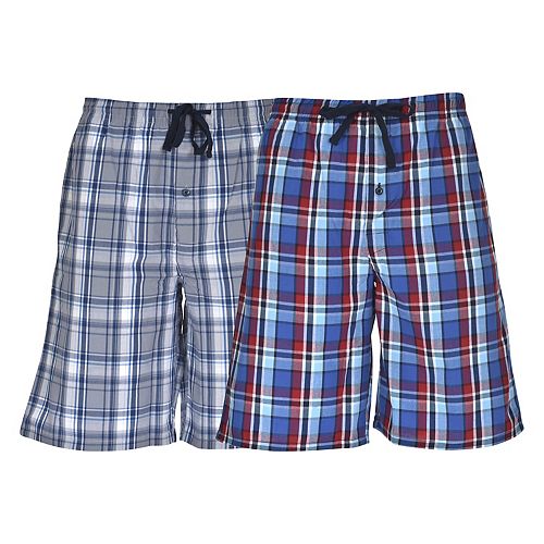 Download Men's Hanes® Classics 2-pack Plaid Woven Jams Pajama Shorts