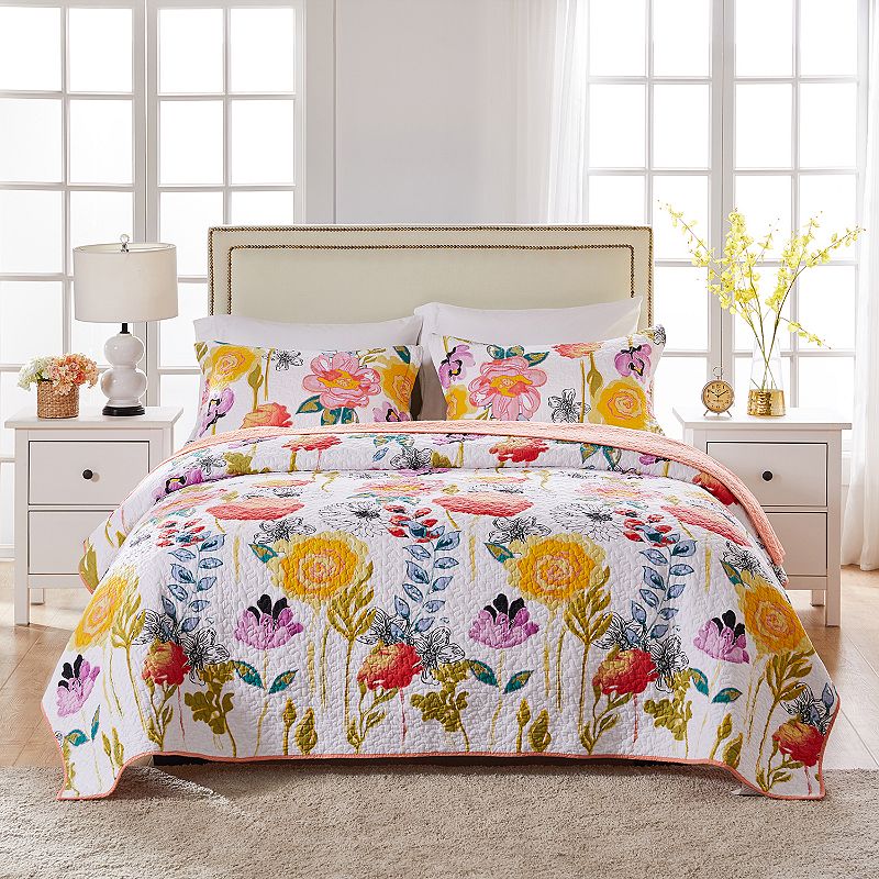 98938958 Greenland Home Fashions Watercolor Dream Quilt Set sku 98938958