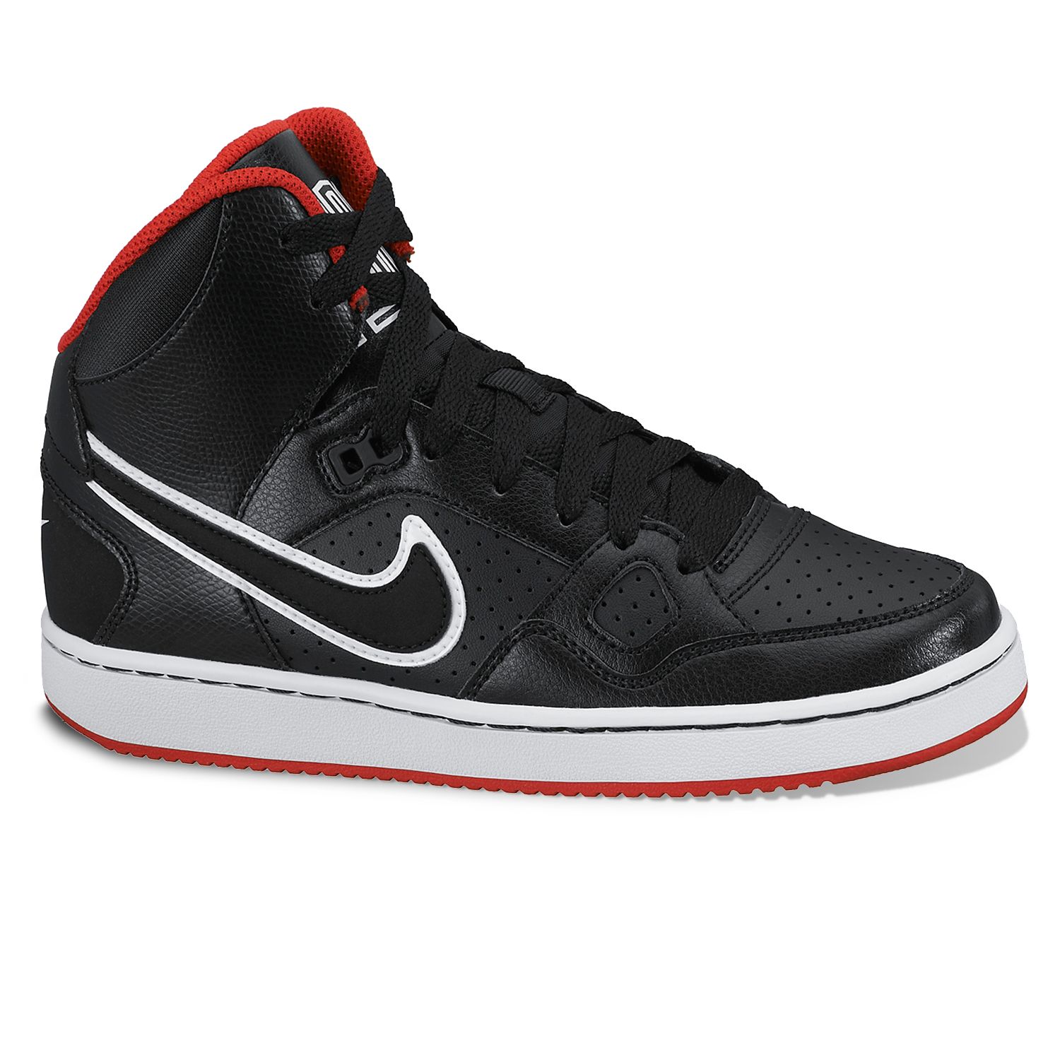 nike son of force mid red black