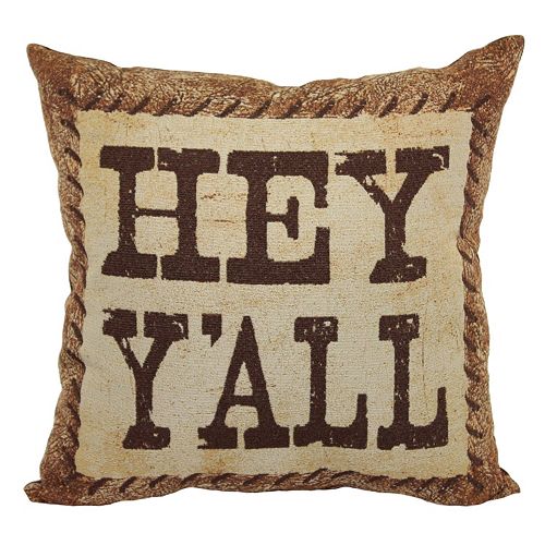 Hey Y All Throw Pillow