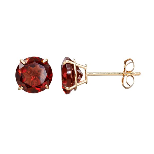 Everlasting Gold Gemstone 10k Gold Stud Earrings