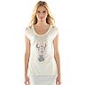 Disney's Minnie Mouse a Collection by LC Lauren Conrad Bow Graphic Tee  - Women's