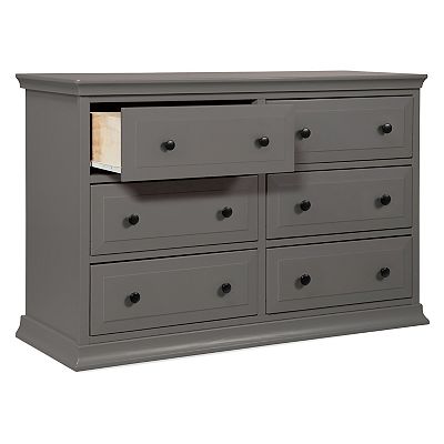 davinci fog grey dresser DaVinci Fairway 6-Drawer Double Dresser Cottage White