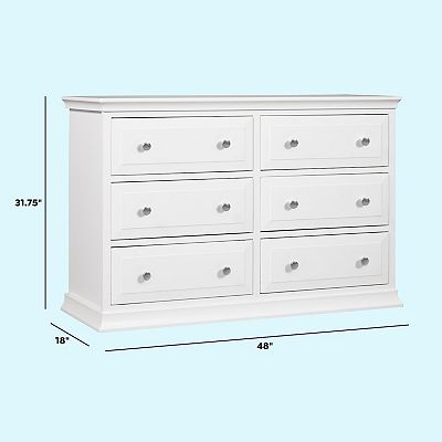 DaVinci Signature 6-Drawer Double Dresser, White