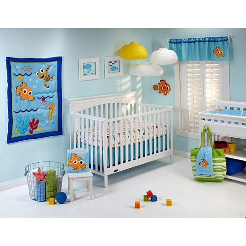 Disney Baby Finding Nemo Wavy Days 4-pc. Crib Bedding Set