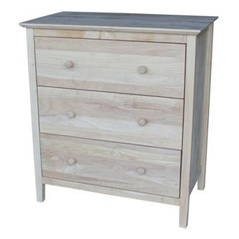 International Concepts 3-Drawer Dresser