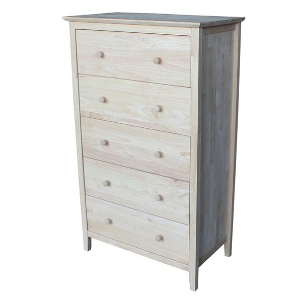 International Concepts 5 Drawer Dresser