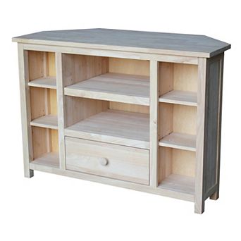 International Concepts Unfinished Corner TV Stand