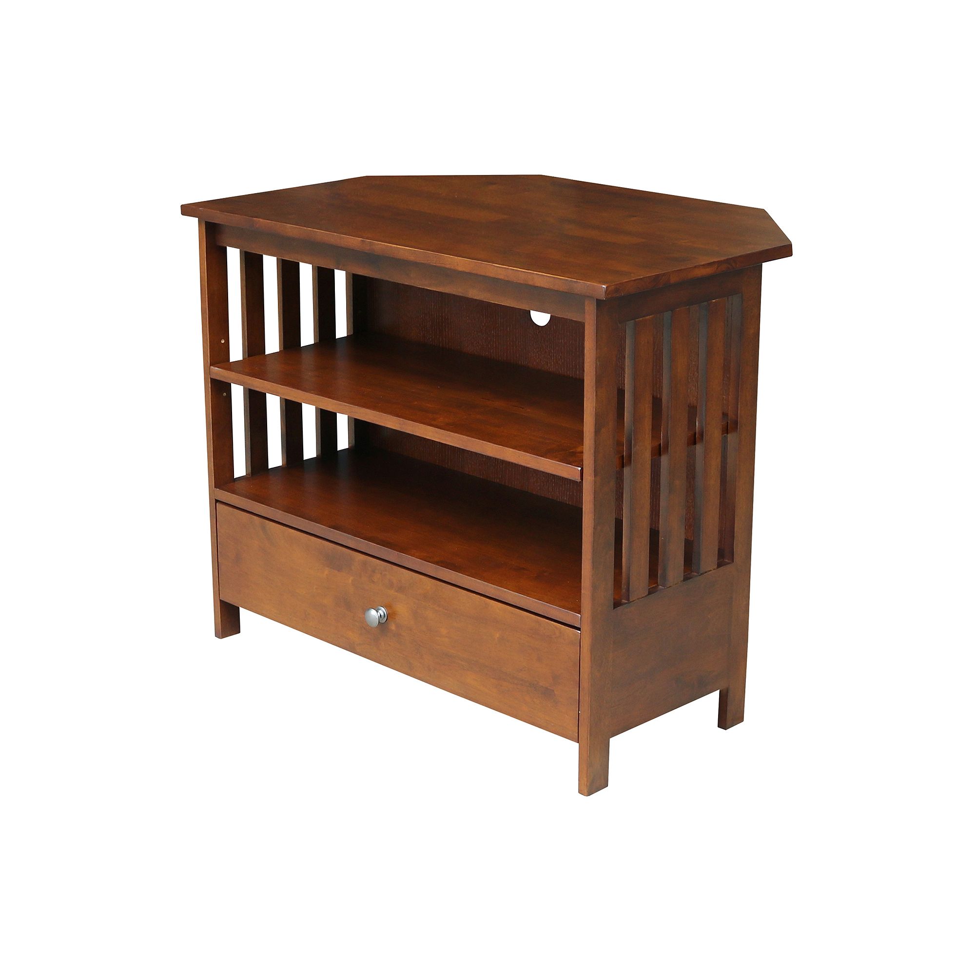International Concepts Mission Corner TV Stand, Brown