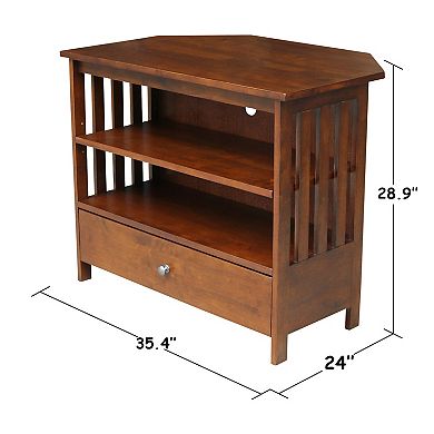 International Concepts Mission Corner TV Stand