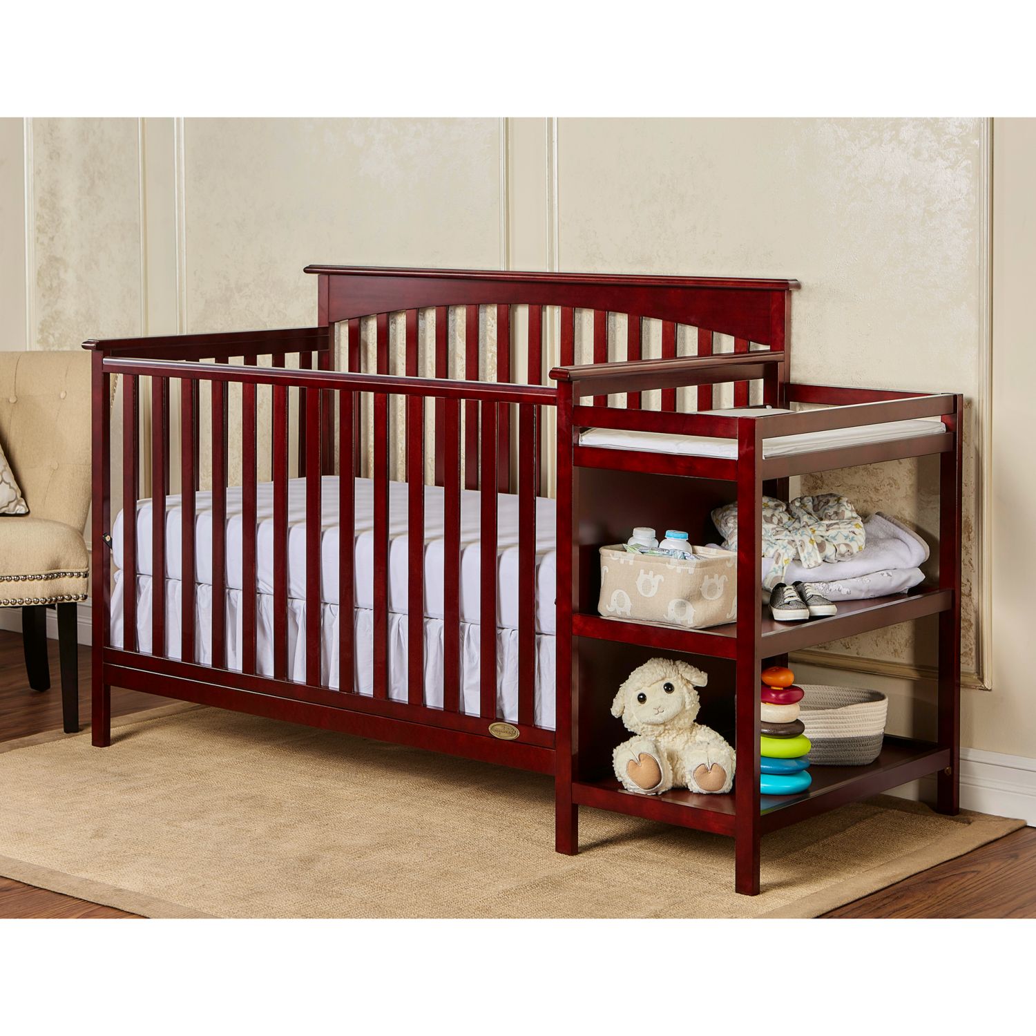 dream on me mini crib with changing table