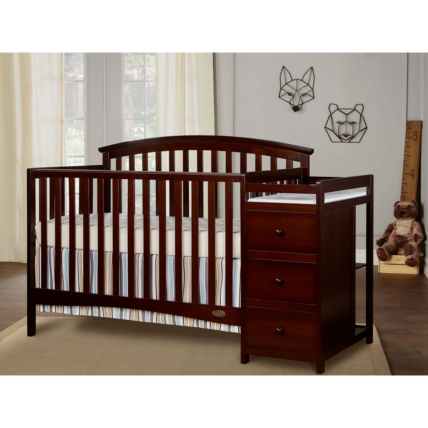 kohls cribs with changing table