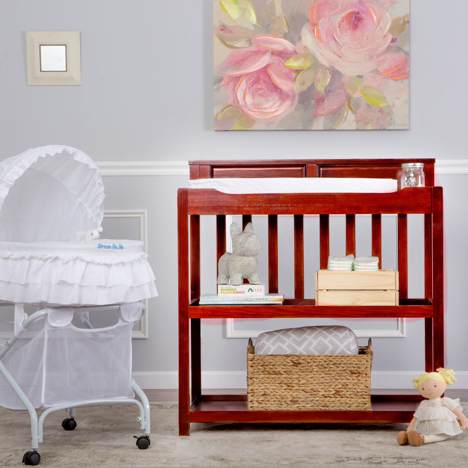 red changing table