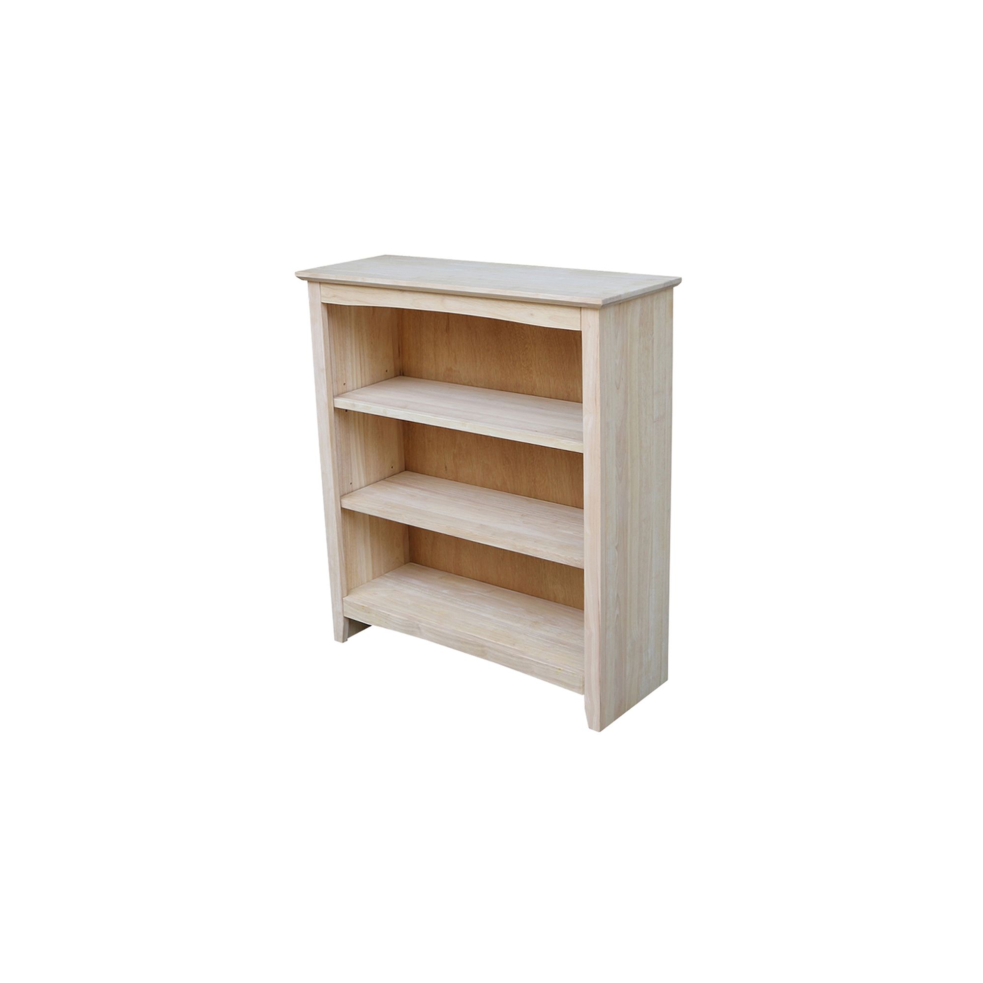 International Concepts Shaker 3-Shelf Bookcase, Brown