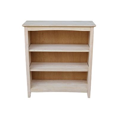 International Concepts Shaker 3-Shelf Bookcase