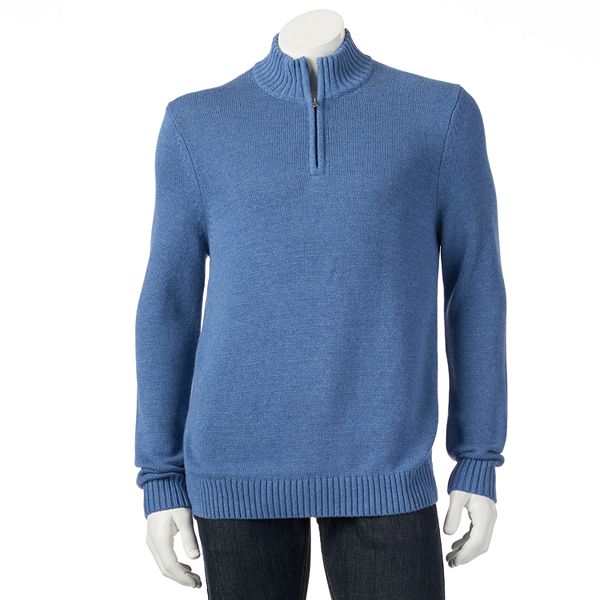 Men's Croft & Barrow Solid Quarter-Zip Sweater