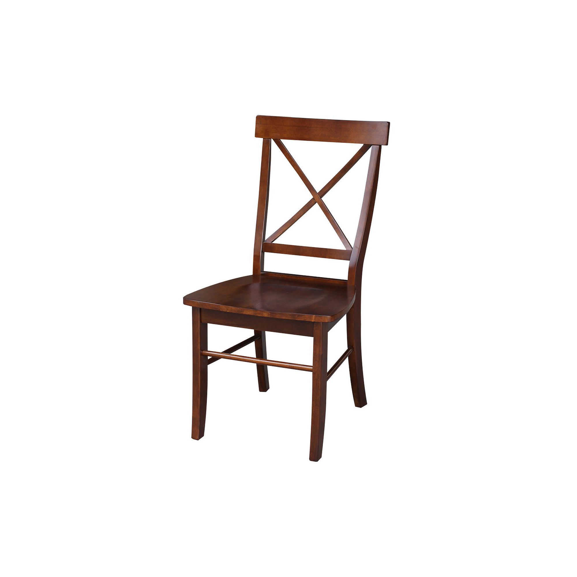 International Concepts 2-piece X-Back Chair Set, Brown