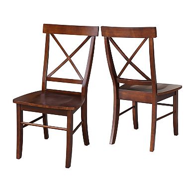 International Concepts 2-piece X-Back Chair Set