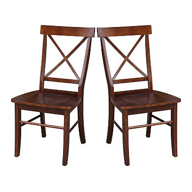 International Concepts 2-piece X-Back Chair Set
